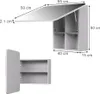 Badspiegelschrank Vicco Zino Weiß 65 x 50 cm mit Regalen, Produktbild-Vorschau 2