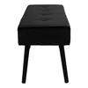 Skube Sitzbank schwarz Velour, schwarze Beine. Produktbild-Vorschau 3
