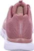 The back view of a pink Skechers sneaker. Voir les images du produit