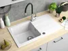 Granitspüle - Spülbecken - Küchenspüle - Weiss - 76 x 43,5 Produktbild-Vorschau 3