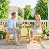 Outsunny Balkonmöbel Set 3 teiligHolz klappbar Gartenmöbel Produktbild-Vorschau 9
