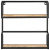 vidaXL Wandregal 80x20x60 cm Raues Mangoholz Produktbild-Vorschau 1