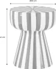 A stool with a striped pattern, with dimensions indicated. Produktbild-Vorschau