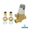 A pressure reducing valve and its accessories are displayed on a white background. Anteprima dell’immagine prodotto