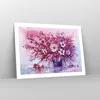 Poster - Poster ohne Rahmen - Pastos Blumen Rosa - 70x50 cm Produktbild-Vorschau 7