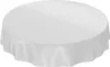 Tischdecke Wachstuch PVC abwaschbar Einfarbig Hellgrau Rund Produktbild-Vorschau 1