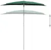 A green half-umbrella is shown on a white background, with a faded outline of the umbrella in a lower position, indicating adjustability. Náhľad obrázku produktu