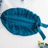 INF 16 Hodvábna čiapka na spanie Momme Modrá Náhľad obrázku produktu 5
