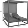 Aluminiowy leżak ogrodowy HWC-P81, leżak Daybed, tapicerka Podgląd zdjęcia produktu 10