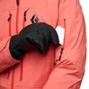 Damenjacke "Recon Stretch LT Shell" von Black Diamond in korallenrot; mit schwarzem Handschuh und Reißverschlussdetails. Produktbild-Vorschau