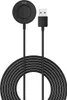 A black smartwatch charging cable with a USB-A connector and a round charging puck. Anteprima dell’immagine prodotto