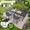 tillvex® Gartenstuhl 4er Set Wetterfest mit Armlehne Produktbild-Vorschau 3