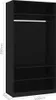 vidaXL Kleiderschrank Schwarz 100x50x200 cm Holzwerkstoff Produktbild-Vorschau 7