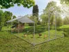 Enclos à poules 24 m² parc grillagé 8 x 3 x 2 M acier Voir les images du produit 2