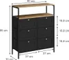 Komoda Vicco Belaro Czarny 80 x 95 cm z 6 szufladami, Model Podgląd zdjęcia produktu 2