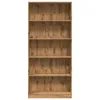 vidaXL Bücherregal Artisan-Eiche 80x24x176 cm Holzwerkstoff Produktbild-Vorschau 4