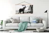 MuchoWow® Textilposter Elefant - Baum - Tiere - Schwarz und Produktbild-Vorschau 3