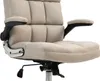 A close-up view of a beige office chair, focusing on the armrest and seat. Náhled obrázku produktu
