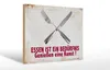 Holzschild Spruch 30x20cm Essen ist ein Bedürfnis Kunst Produktbild-Vorschau 1