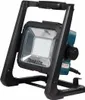 A black and turquoise LED work light with a metal stand. Podgląd zdjęcia produktu