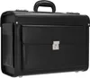 Dermata walizka pilotka 7039KL, 46 cm, 34 l, czarna skóra Podgląd zdjęcia produktu 4