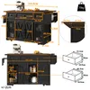 Carrello da cucina MODFU nero con cinque rotelle, isola da Anteprima dell’immagine prodotto 7