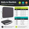15 Zoll Laptop Tasche Notebooktasche Grau Notebook Produktbild-Vorschau 7