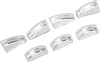 7pcs manopola dell'alzacristalli adesivo ABS cromo argento Anteprima dell’immagine prodotto 1