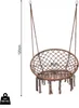 A hanging chair with dimensions indicated. Produktbild-Vorschau