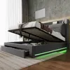 OKWISH Lit coffre 140x190 - Lit Double Rembourré avec Voir les images du produit 4