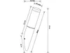 A technical drawing with dimensions of a light fixture. Anteprima dell’immagine prodotto