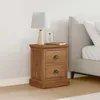 vidaXL Table de nuit avec tiroirs Nature 40 x 30 x 50 cm Voir les images du produit 4