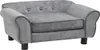 vidaXL Canapé pour chien Gris 72x45x30 cm Peluche Voir les images du produit 8