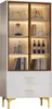 OKWISH Vitrine Avec 2 Portes En Verre, 2 Tiroirs Et LED 16 Voir les images du produit 10