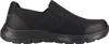 A side view of a black Skechers slip-on shoe against a white background. Produktbild-Vorschau
