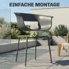 Outsunny Gartenstühle 4er Set ergonomisch Balkonstühle mit Produktbild-Vorschau 7
