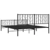 vidaXL Metallbett ohne Matratze mit Fußteil Schwarz 160x200 Produktbild-Vorschau 7