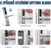 A collage of five images demonstrating different ways to open a smart door lock. Náhľad obrázku produktu