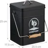 Relaxdays - Seau à compost de cuisine, 6 l, petite Voir les images du produit 4