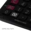 A close-up view of a black CASIO calculator with a focus on the buttons. Voir les images du produit