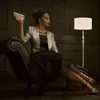 Lampa stojąca Relaxdays do salonu, E27, z przewodem, abażur Podgląd zdjęcia produktu 2