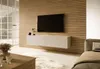 A modern living room with a wall-mounted TV and media console. Anteprima dell’immagine prodotto
