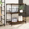 vidaXL Kuchynský vozík dub dymový 100,5x50x105 cm materiál Náhľad obrázku produktu 3