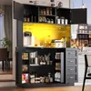 okwish Küchenschrank,Aufbewahrungsschrank mit LED Produktbild-Vorschau 1