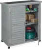 relaxdays Grauer Gartenschrank 3 Fächer Produktbild-Vorschau 1