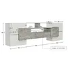 Stijlvolle TV-kast, dressoir, 200 cm, met LED-verlichting, Productafbeelding-voorbeeld 2