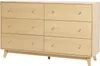 SucceBuy Kommode aus Holz mit 6 Schubladen, Gleitschienen Produktbild-Vorschau 1