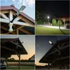 A collage of four images showing a LUMILED LED street light installed on a wooden structure, at night, and during dusk. Náhľad obrázku produktu