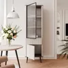 Hohe Standvitrine NAVANI 60 cm Glasvitrine Schublade Produktbild-Vorschau 2