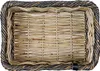 Basil Dijon L Vorderradkorb aus Rattan grau/schwarz - Produktbild-Vorschau 3